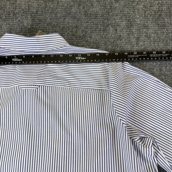 Quaker Factory by Jeanne Bice‎ XL Blue White Stripe Embroidered Sunflower Shirt - Picture 15 of 16
